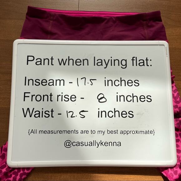 Lululemon | Run Top Speed Crop Legging Capri Athletic Running Pant Polkadot Pink - Picture 4 of 10